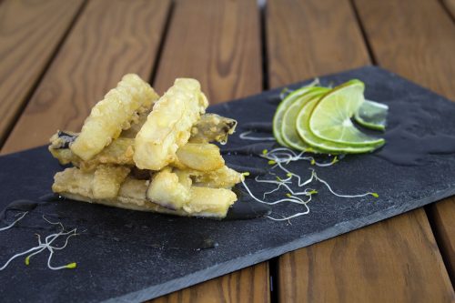 Eggplant sticks in tempura